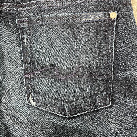 7 for all Mankind Y2K Low-Rise Bootcut Jeans Women's 29" Raw Hem USA Kimmie - Picture 11 of 14